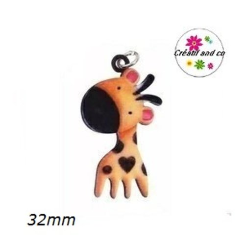 Breloque girafe 32mm
