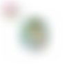 X2 cabochons ovales petite fille 18x25mm