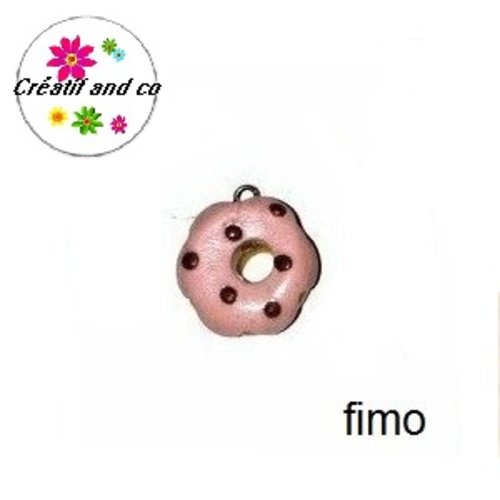 Donut café pois choco fimo