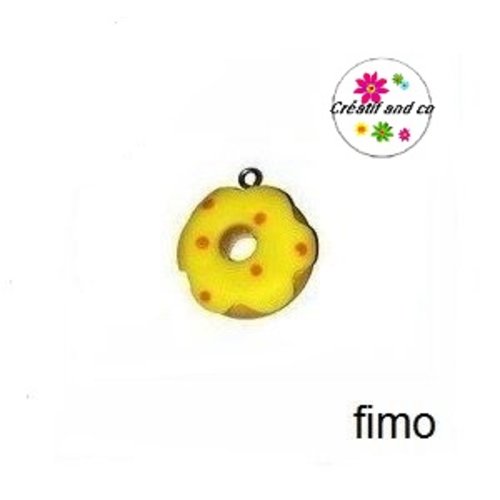 Donut banane pois orange fimo