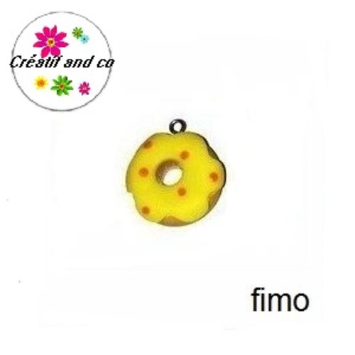 Donut banane pois orange fimo
