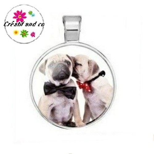 Grand pendentif duo de chien 25mm