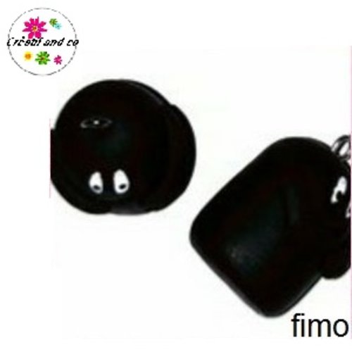 Barbapapa noir 3d fimo