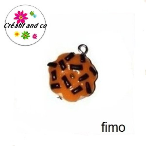 Donut à l'orange pépite choco fimo