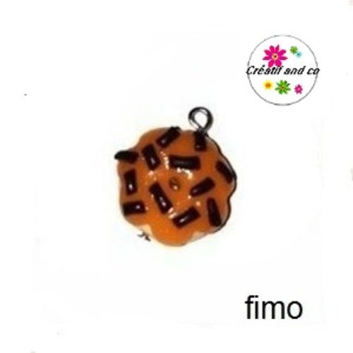 Donut à l'orange pépite choco fimo