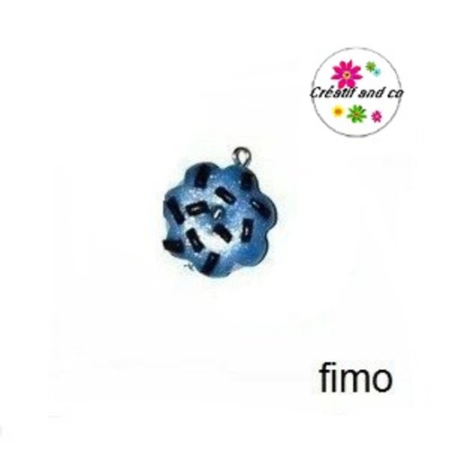 Donut menthe glacial pépite choco fimo