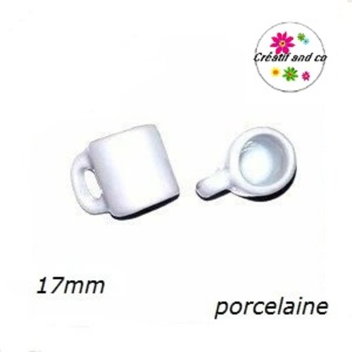 Mug porcelaine blanche 17x14mm