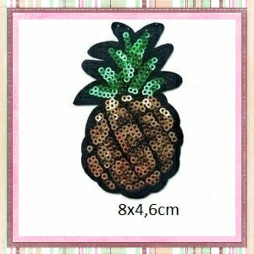 Patch thermocollant ananas sequin 8cm