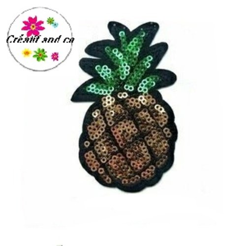 Patch thermocollant ananas sequin 8cm