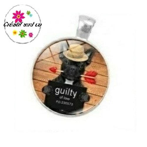 Grand pendentif chien 25mm