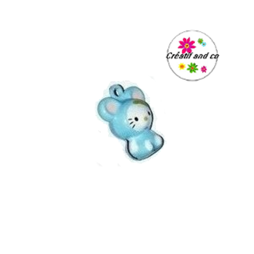 Grelot chat kitty bleu clair
