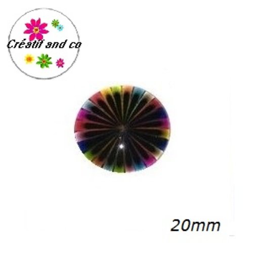 Cabochon coloré 20mm