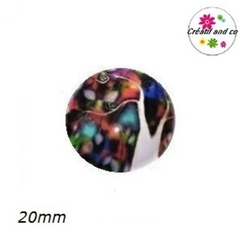 Cabochon arbre de vie abstrait 20mm