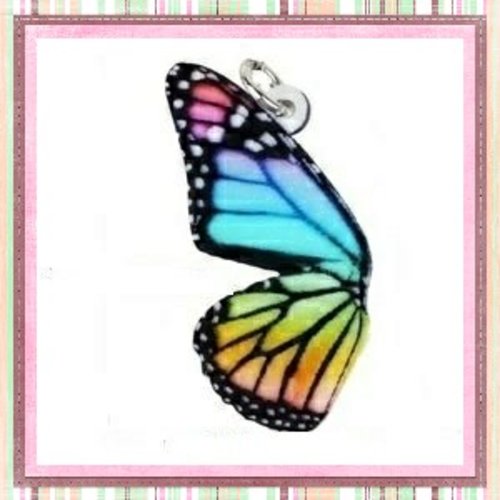 Papillon coloré acrylique 34mm