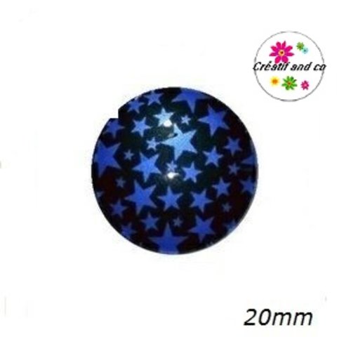 Cabochon nuée d'étoiles  20mm