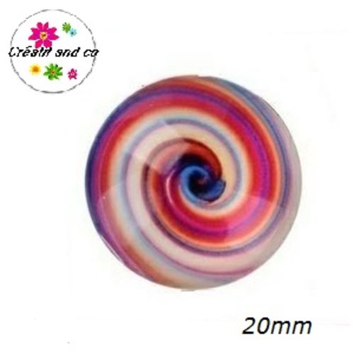 Cabochon psychadélique 20mm