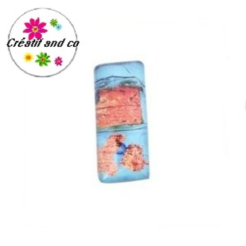 X 2 cabochons rectangles 10x25mm