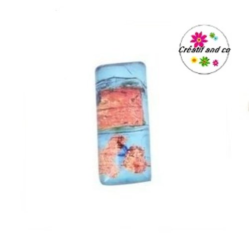 X 2 cabochons rectangles 10x25mm