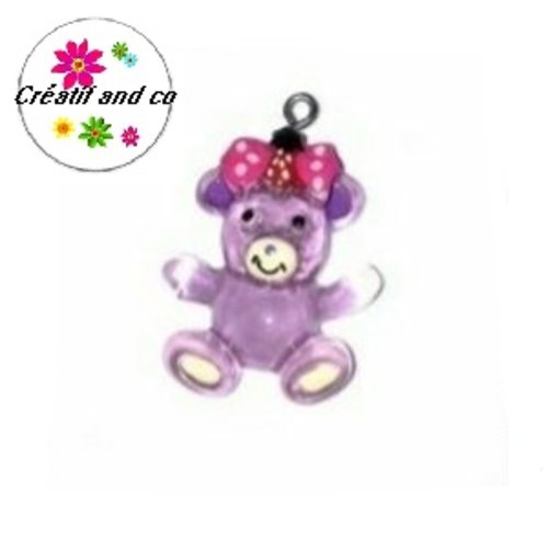 Ourson parme translucide