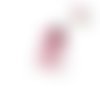 Breloque ourson rose translucide