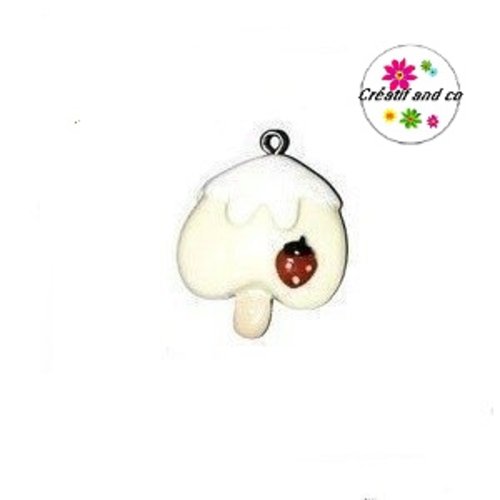 Breloque glace vanille 3d