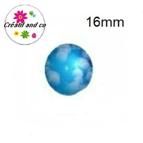 X2 cabochons constellation bleue 16mm