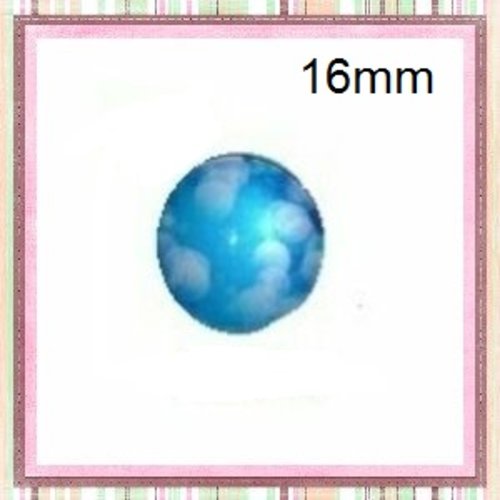X2 cabochons constellation bleue 16mm