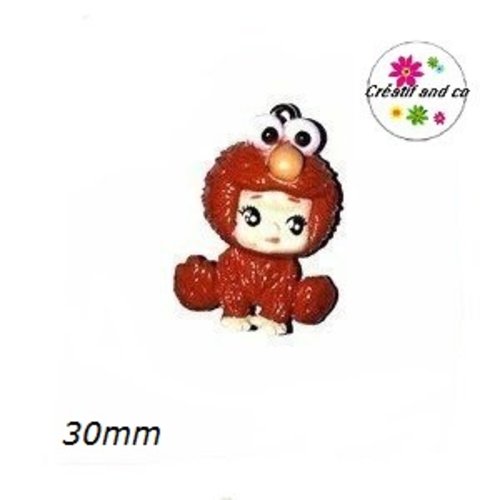 Breloque personnage déguisement rouge 30mm