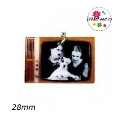 Breloque tv charlie chaplin 28mm