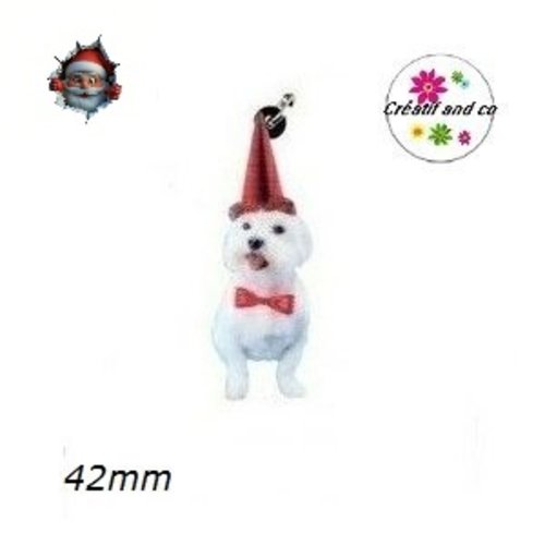 Breloque chien noël 42mm