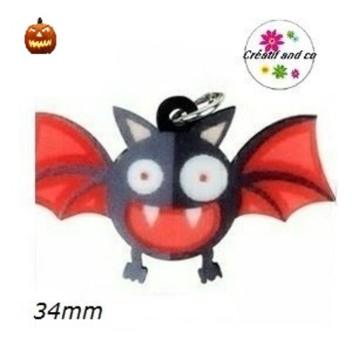 Breloque chauve souris 34mm