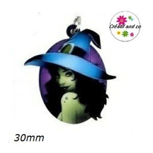 Breloque sorcière 30mm