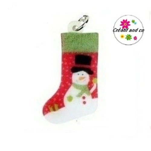 Breloque chaussette de noël  27mm
