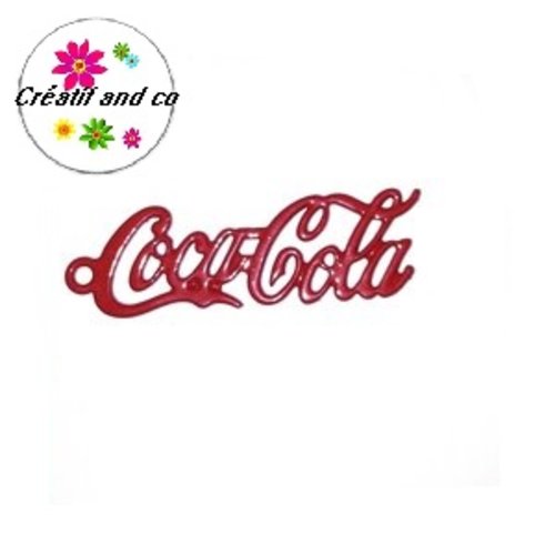 Pendentif coca cola émail rouge 48mm