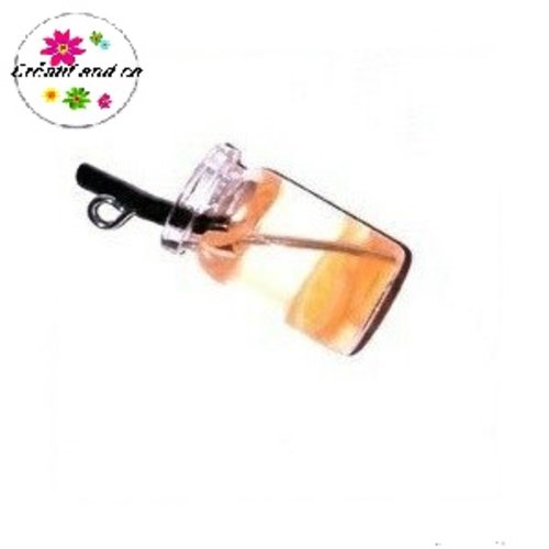 Breloque mini fiole tranche d'orange