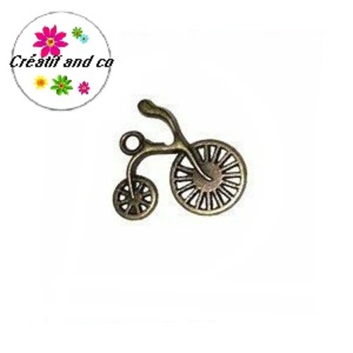 Breloque vélo ancien bronze