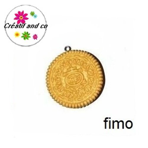 Oréo au caramel fimo 30mm
