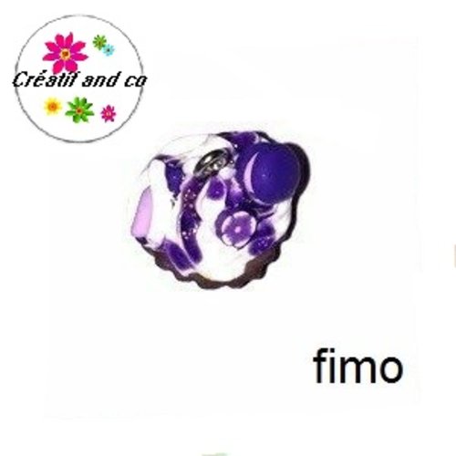 Grand cupcake myrtille et ses gourmandises fimo