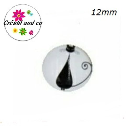 X2 cabochons chat 12mm