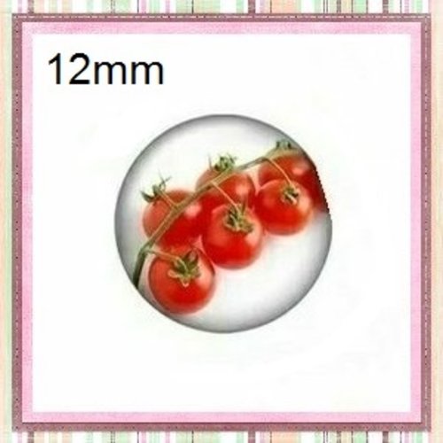 X2 cabochons grappe de tomate 12mm
