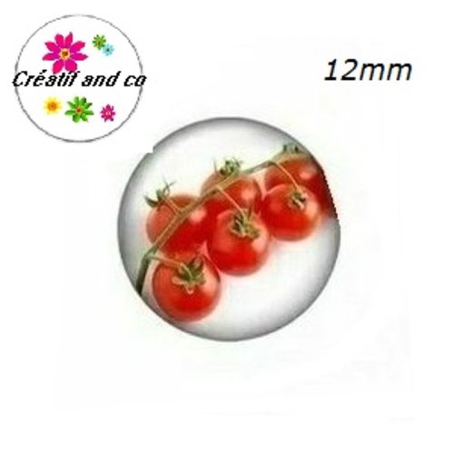 X2 cabochons grappe de tomate 12mm