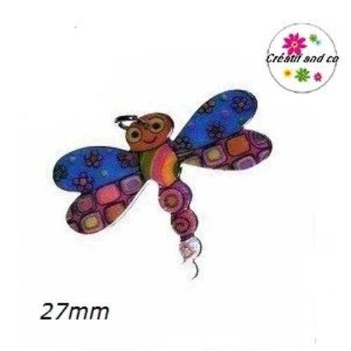 Breloque libellule 27mm