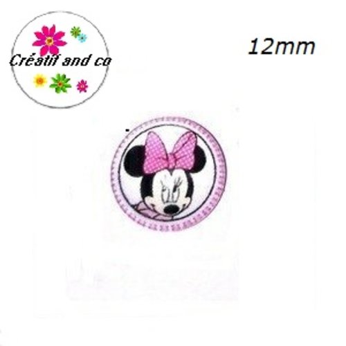 X2 cabochons minnie 12mm
