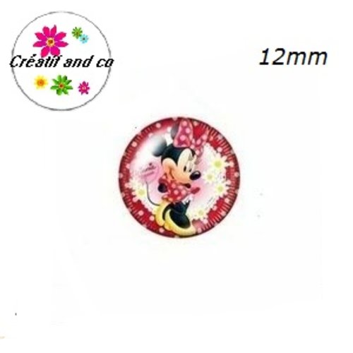 X2 cabochons minnie 12mm