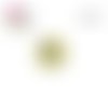 X2 cabochons chat noir fond vert/blanc 12mm