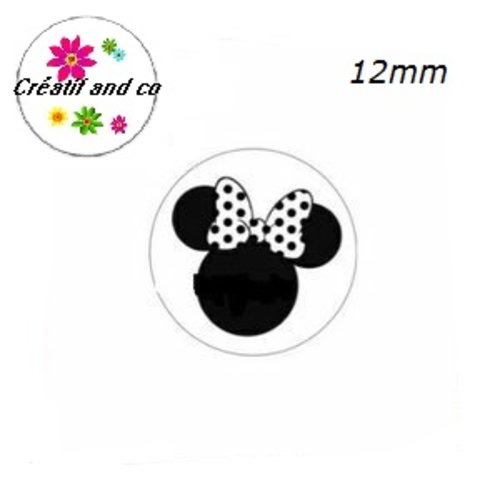 X2 cabochons minnie 12mm