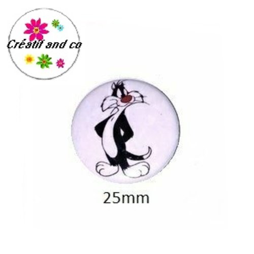 Cabochon coque métal sylvestre -grosminet  25mm