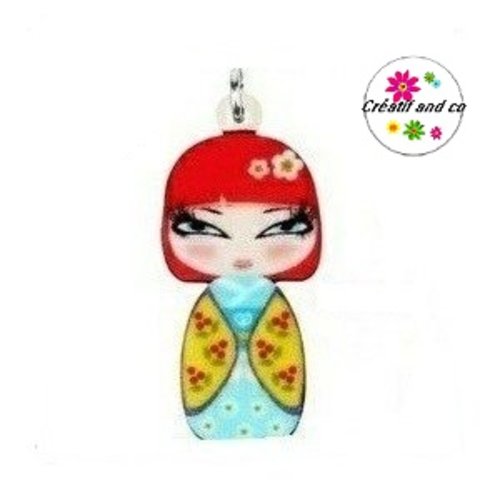 Breloque poupée chinoise  31mm