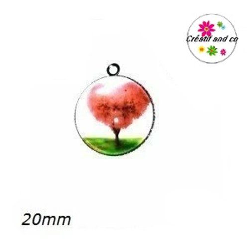 Pendentif cabochon arbre de vie  20mm