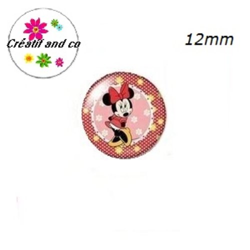 X2 cabochons minnie 12mm